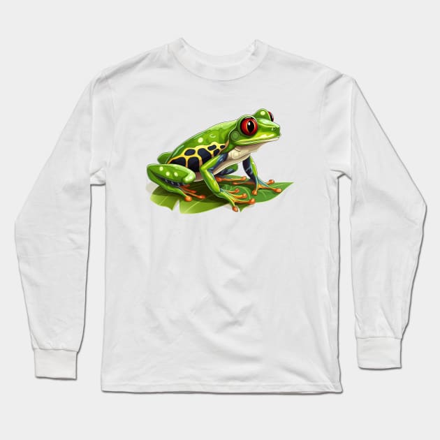 Red Eyed Tree Frog Long Sleeve T-Shirt by zooleisurelife